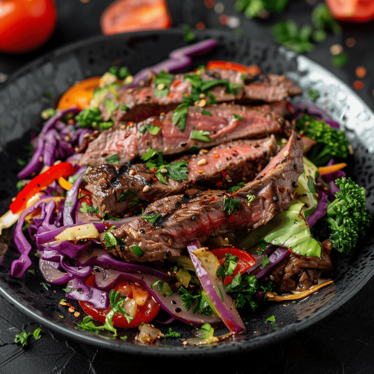 Steak salat