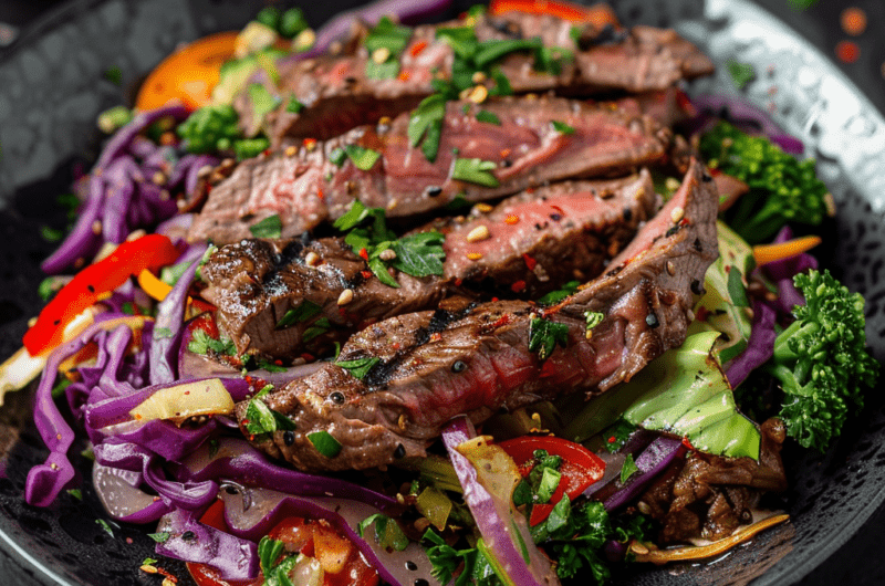 Steak salat