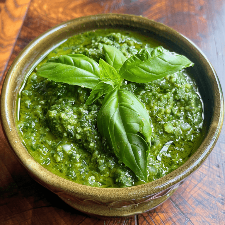 Basilikum pesto.