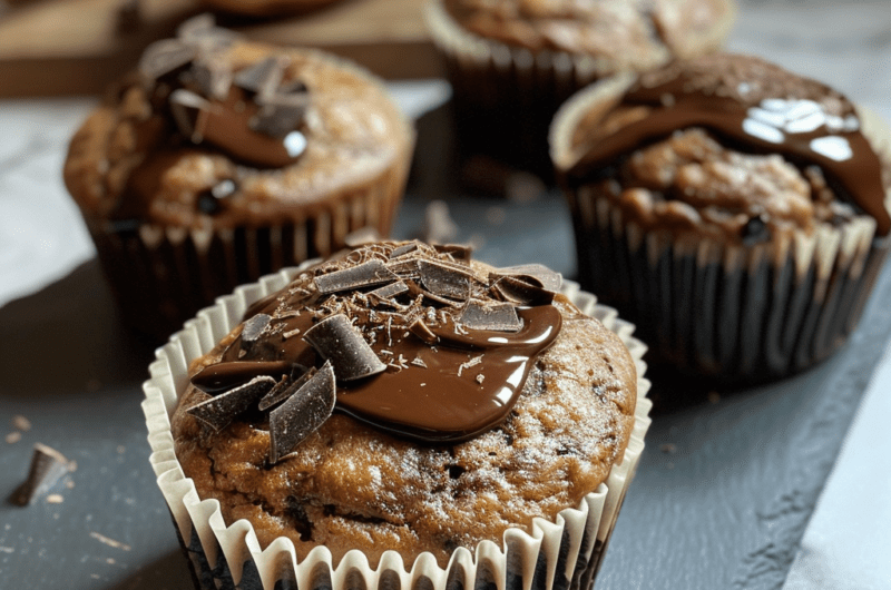 Chokolade/banan muffins.