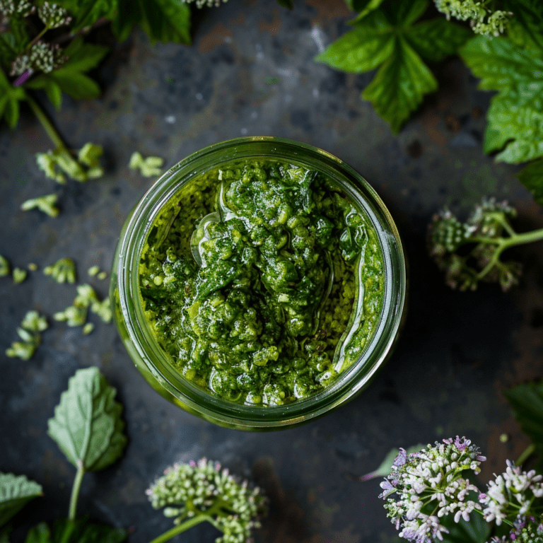 Skvalderkål pesto.